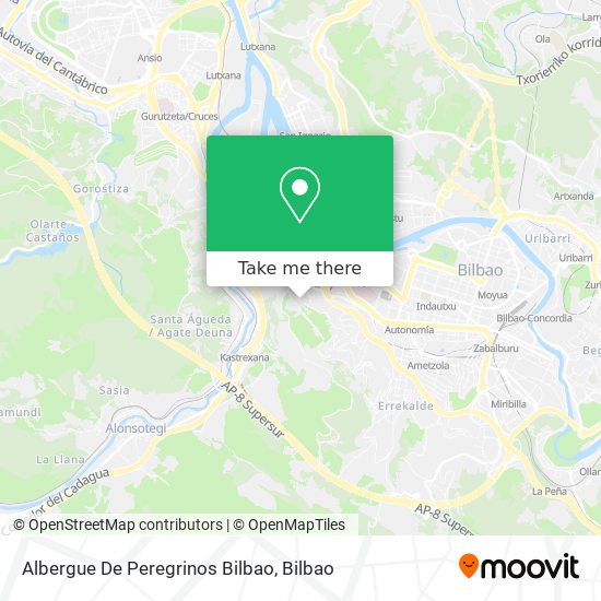 mapa Albergue De Peregrinos Bilbao