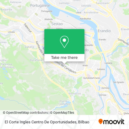 El Corte Ingles Centro De Oportunidades map