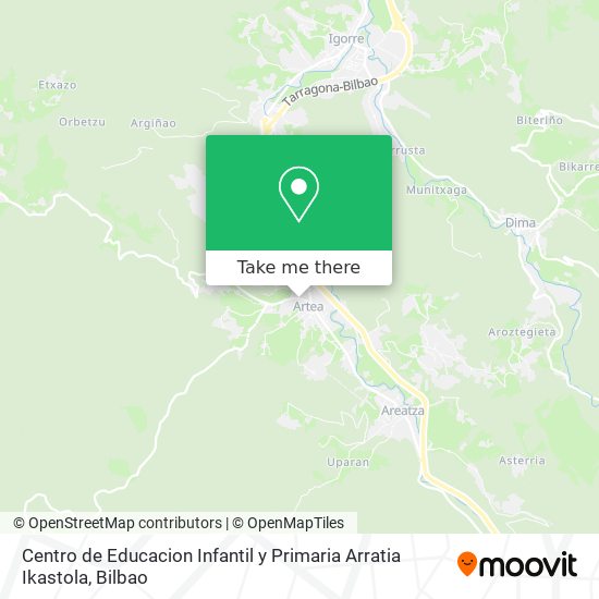 mapa Centro de Educacion Infantil y Primaria Arratia Ikastola