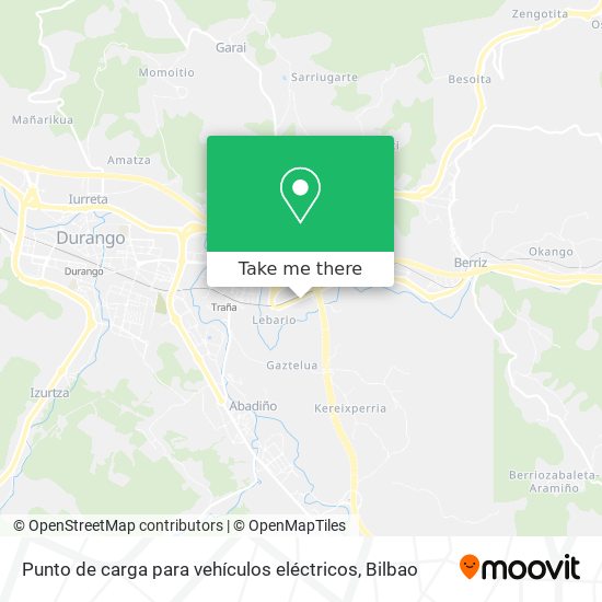 Punto de carga para vehículos eléctricos map