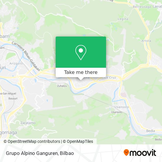 Grupo Alpino Ganguren map