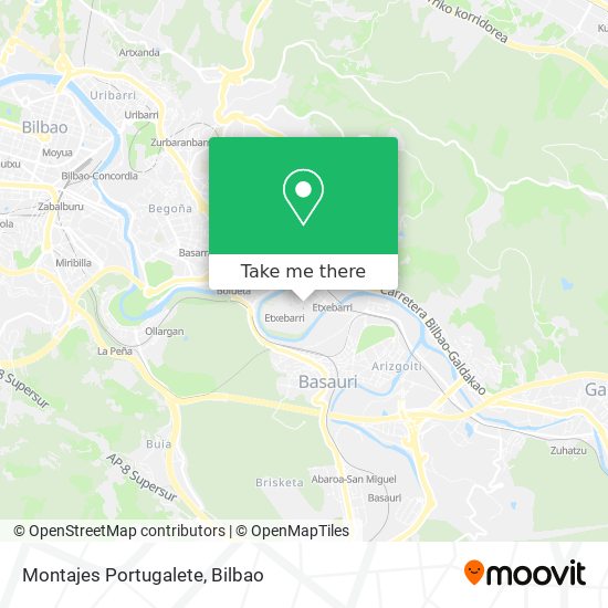 Montajes Portugalete map