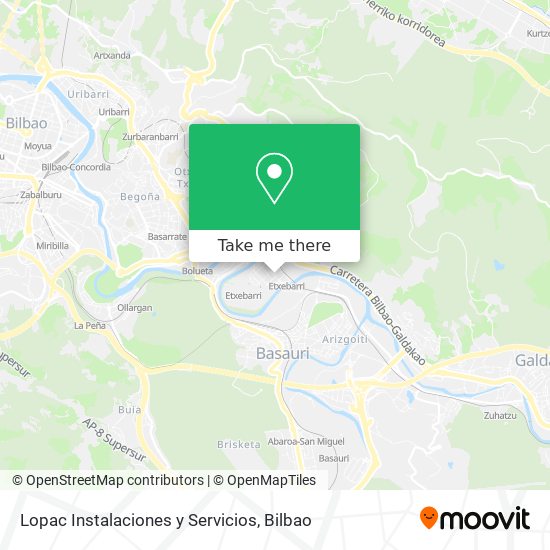 mapa Lopac Instalaciones y Servicios