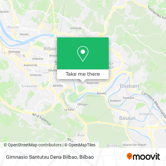 Gimnasio Santutxu Dena Bilbao map