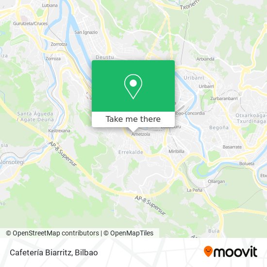 Cafetería Biarritz map