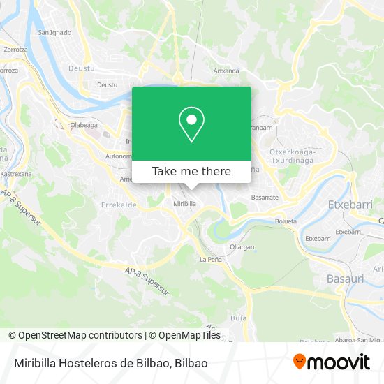 Miribilla Hosteleros de Bilbao map