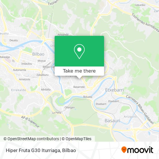 Hiper Fruta G30 Iturriaga map