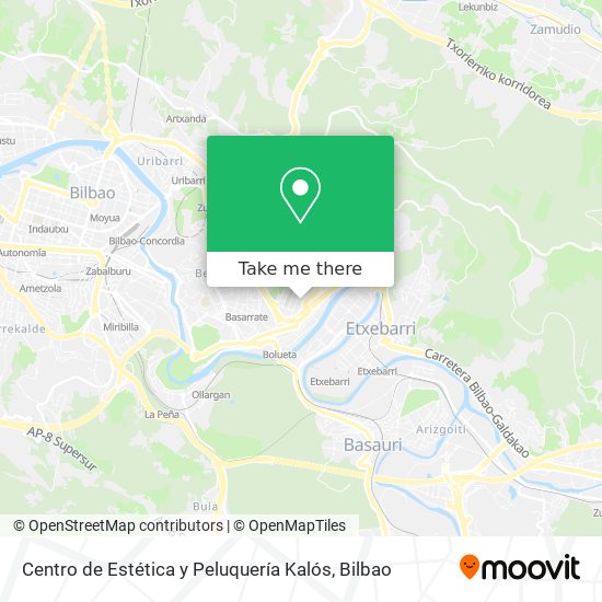 mapa Centro de Estética y Peluquería Kalós