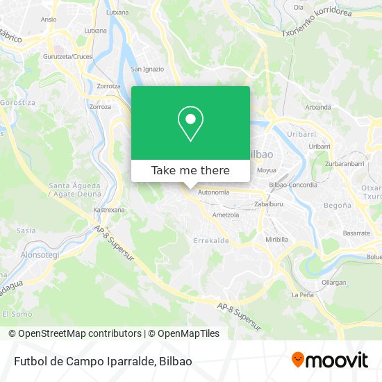 Futbol de Campo Iparralde map