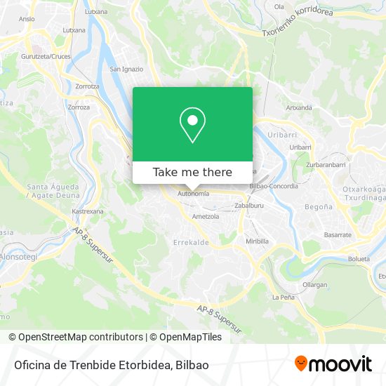 Oficina de Trenbide Etorbidea map