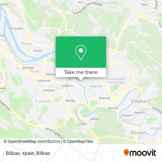 mapa Bilbao, spain
