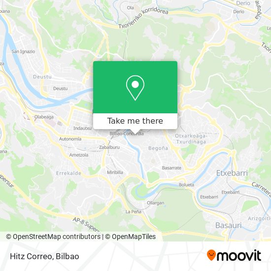 Hitz Correo map