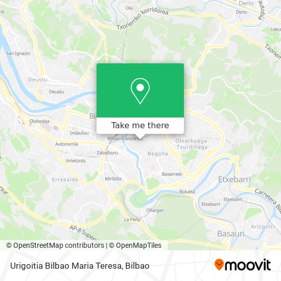 mapa Urigoitia Bilbao Maria Teresa
