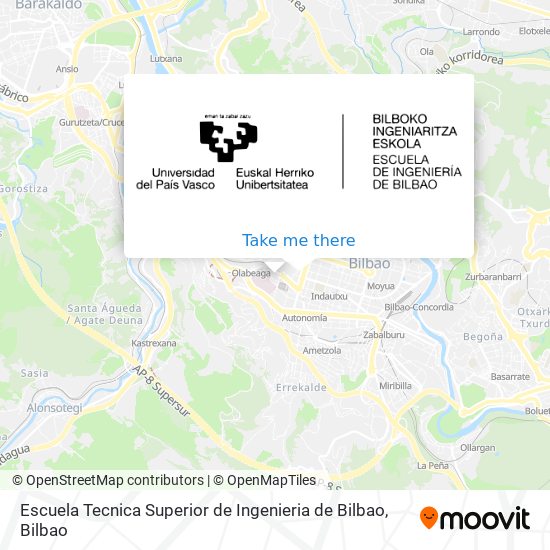 mapa Escuela Tecnica Superior de Ingenieria de Bilbao