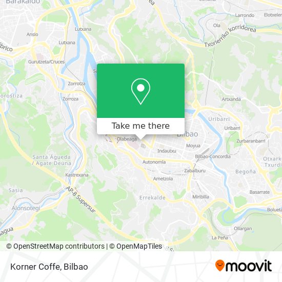 mapa Korner Coffe