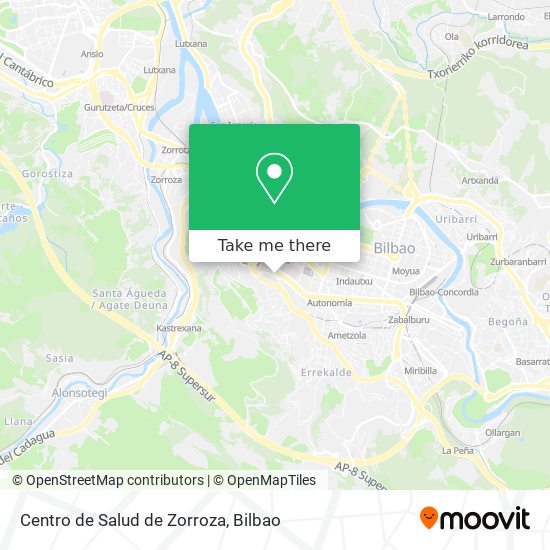 Centro de Salud de Zorroza map