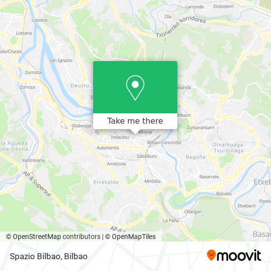 mapa Spazio Bilbao