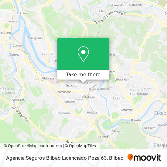 Agencia Seguros Bilbao Licenciado Poza 63 map