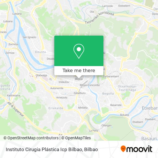 Instituto Cirugia Plástica Icp Bilbao map