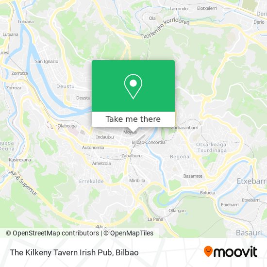 mapa The Kilkeny Tavern Irish Pub