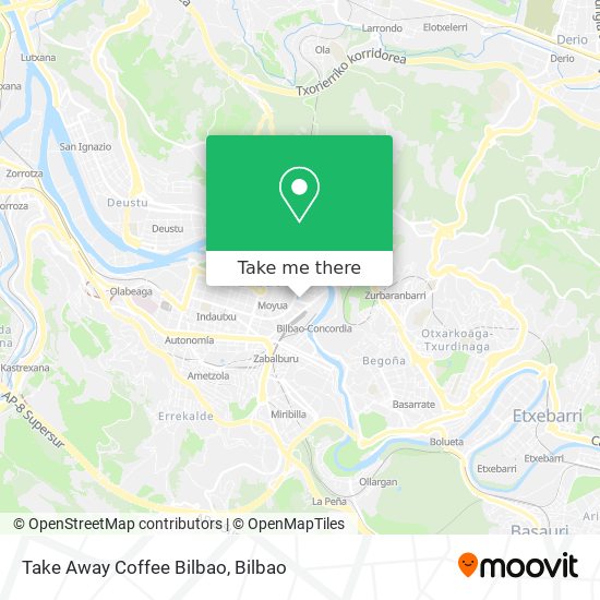 Take Away Coffee Bilbao map