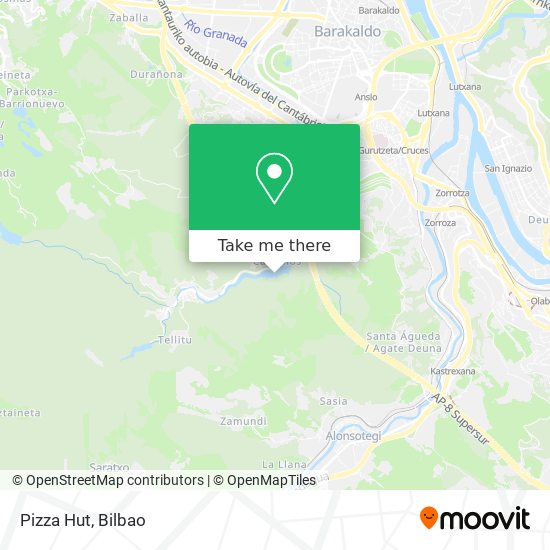 mapa Pizza Hut