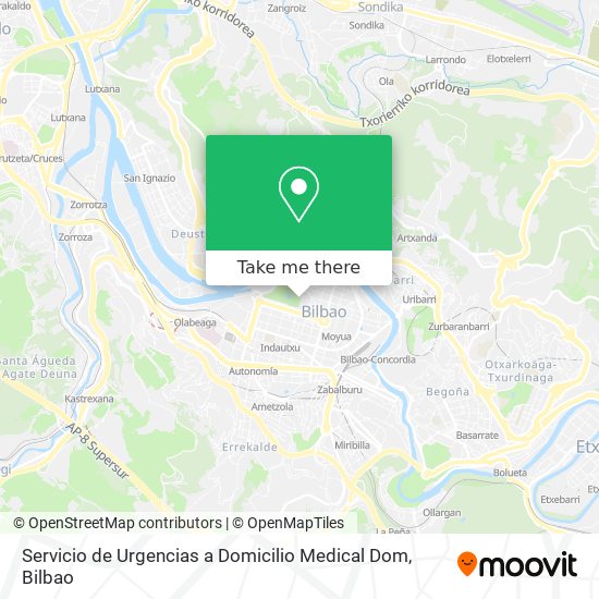 Servicio de Urgencias a Domicilio Medical Dom map