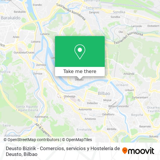 Deusto Bizirik - Comercios, servicios y Hostelería de Deusto map