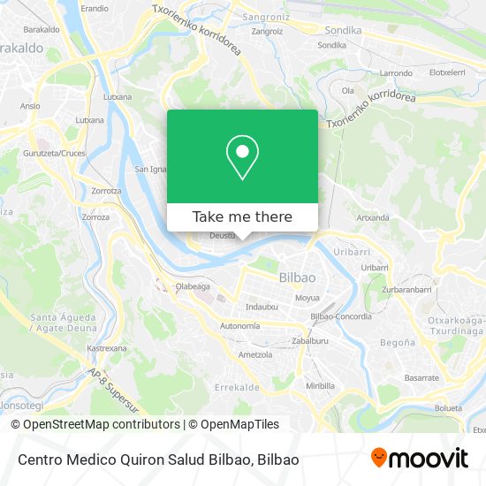 mapa Centro Medico Quiron Salud Bilbao