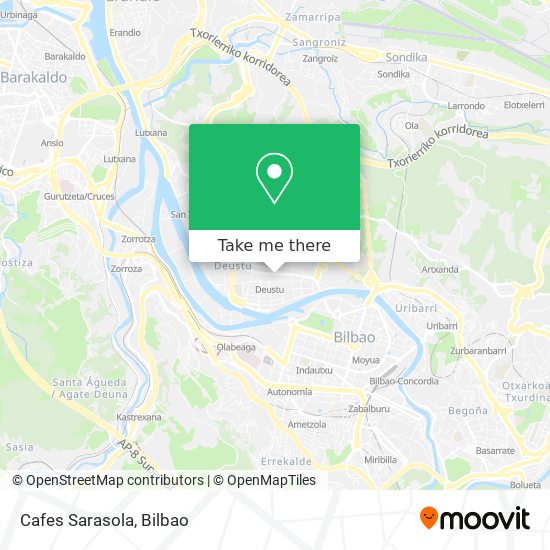 Cafes Sarasola map