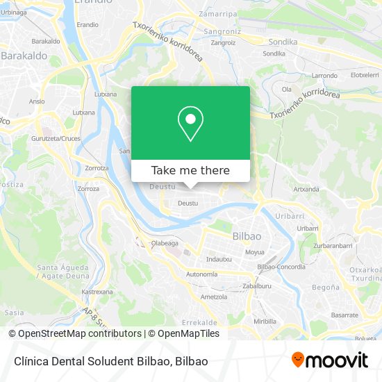 mapa Clínica Dental Soludent Bilbao