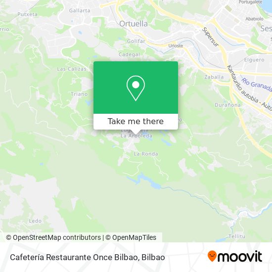 mapa Cafetería Restaurante Once Bilbao