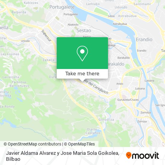 Javier Aldama Alvarez y Jose Maria Sola Goikolea map