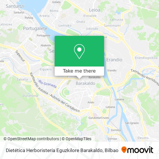 Dietética Herboristería Eguzkilore Barakaldo map