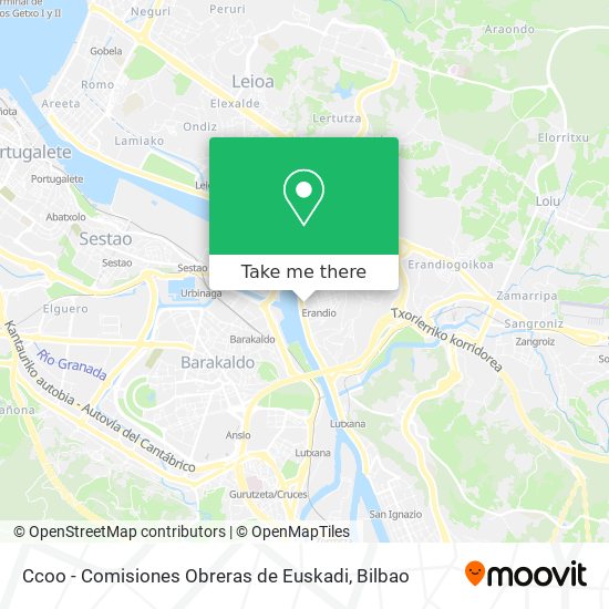 Ccoo - Comisiones Obreras de Euskadi map