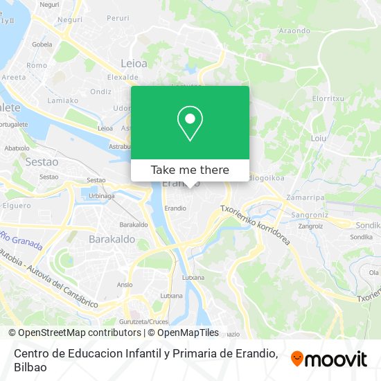 mapa Centro de Educacion Infantil y Primaria de Erandio