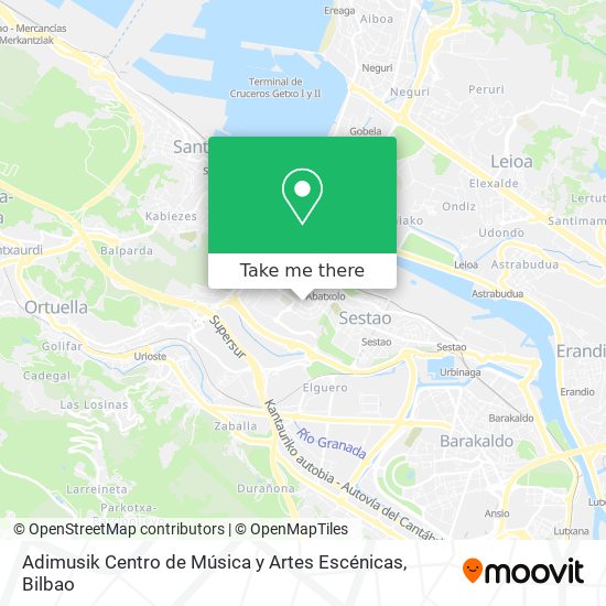 Adimusik Centro de Música y Artes Escénicas map