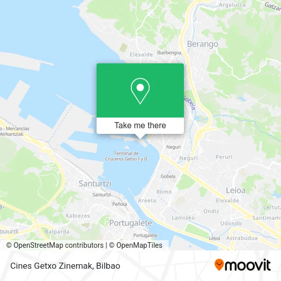 mapa Cines Getxo Zinemak