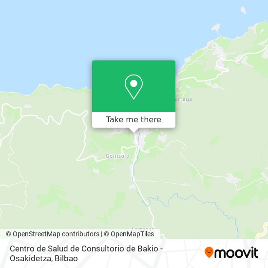 mapa Centro de Salud de Consultorio de Bakio - Osakidetza