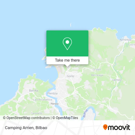 Camping Arrien map
