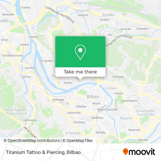 mapa Titanium Tattoo & Piercing