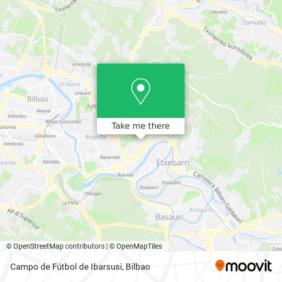 Campo de Fútbol de Ibarsusi map