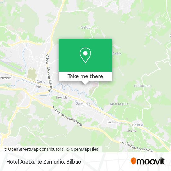 Hotel Aretxarte Zamudio map