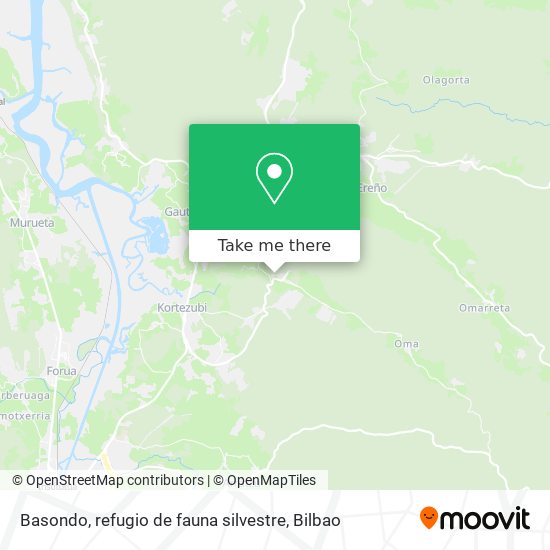 Basondo, refugio de fauna silvestre map