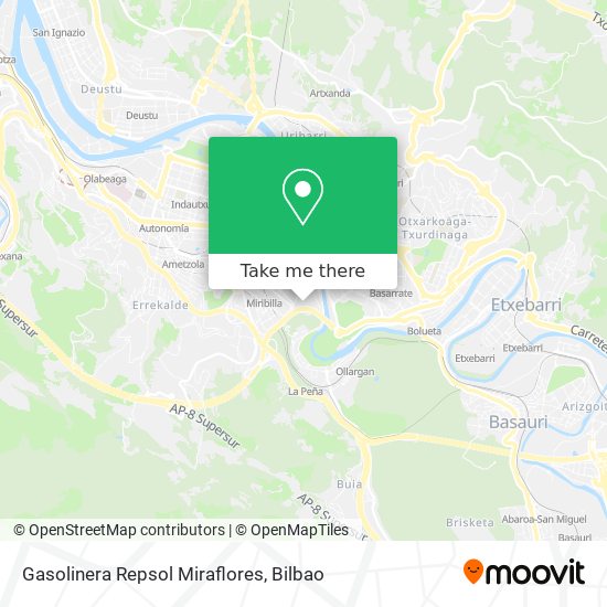Gasolinera Repsol Miraflores map