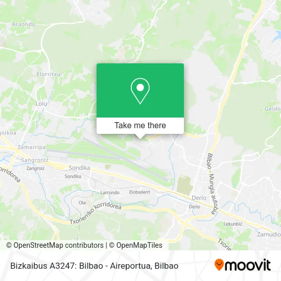 Bizkaibus A3247: Bilbao - Aireportua map