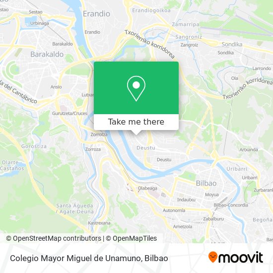 mapa Colegio Mayor Miguel de Unamuno
