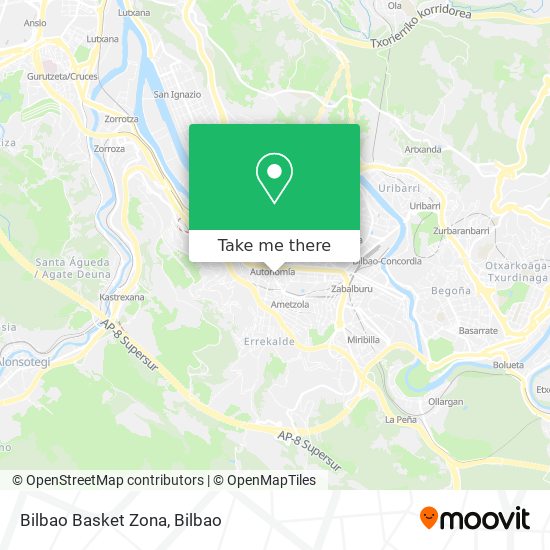 Bilbao Basket Zona map