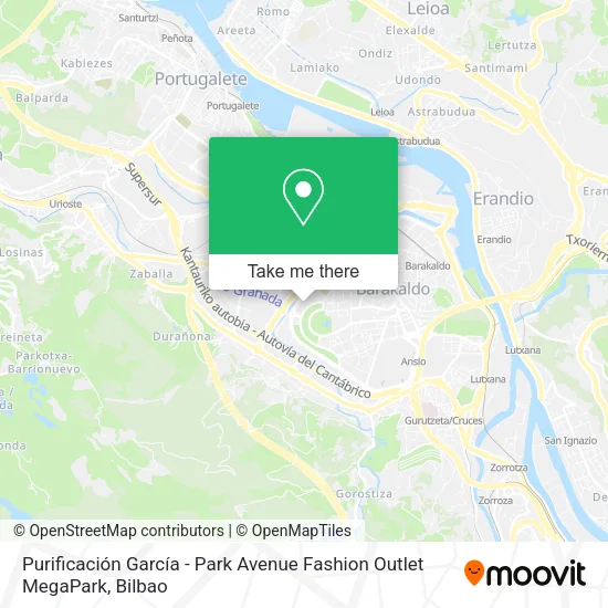 Purificación García - Park Avenue Fashion Outlet MegaPark map