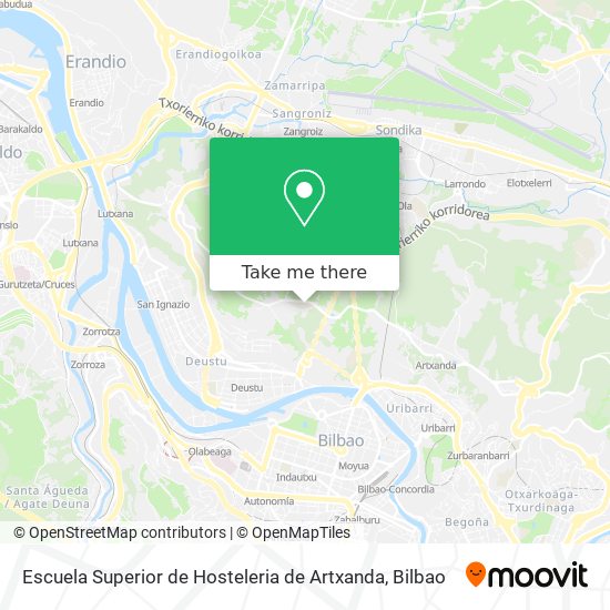 Escuela Superior de Hosteleria de Artxanda map